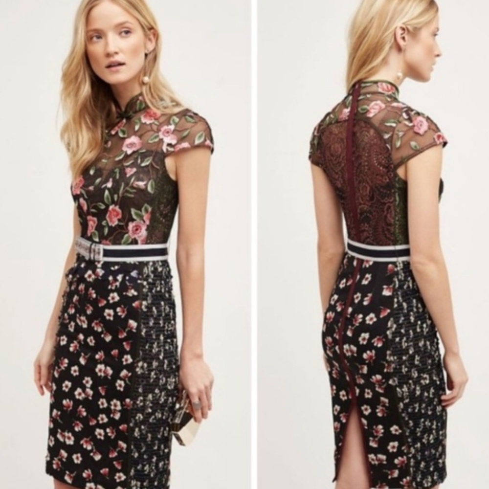 Rare unicorn Byron Lars Alpine Rose Dress, Sz 4